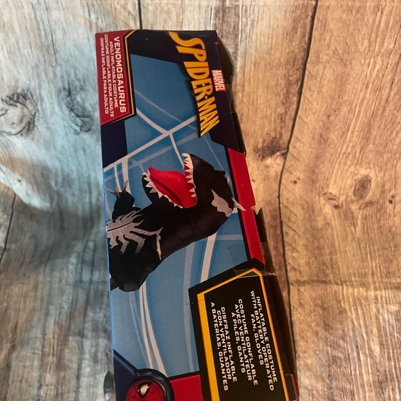 HTF Venomosaurus Adult Inflatable Dinosaur Costume Spiderman by Jazwares - Picture 5 of 12